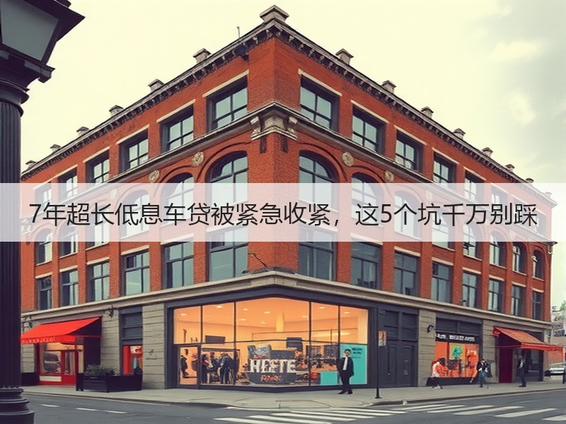 7年超长低息车贷被紧急收紧，这5个坑千万