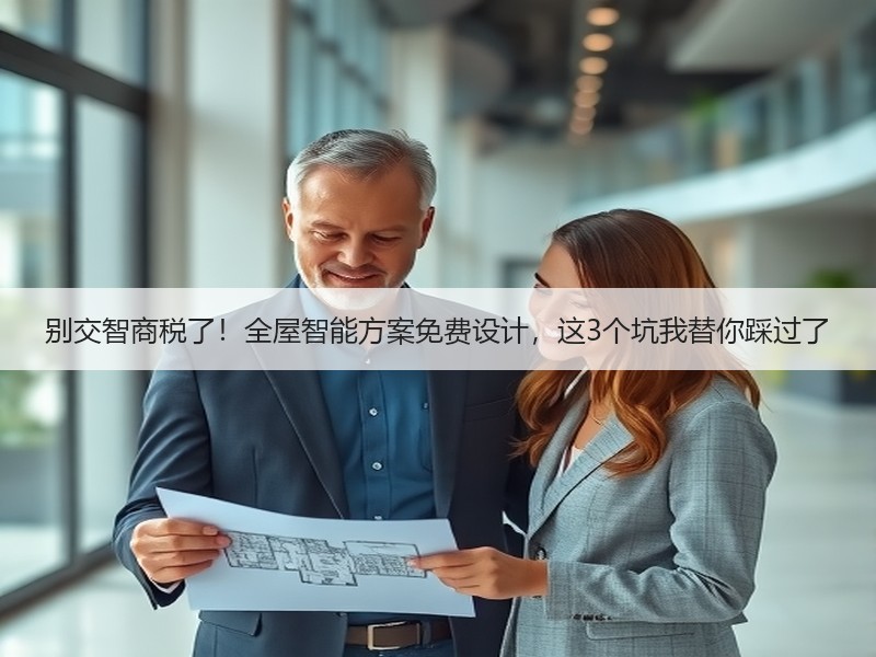 别交智商税了！全屋智能方案免费设计，这3