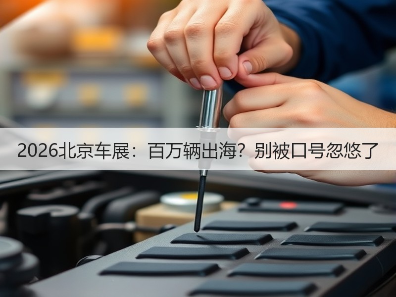 2026北京车展：百万辆出海？别被口号忽