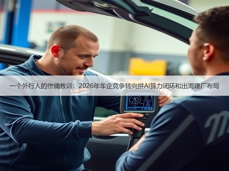 一个外行人的惨痛教训：2026年车企竞争