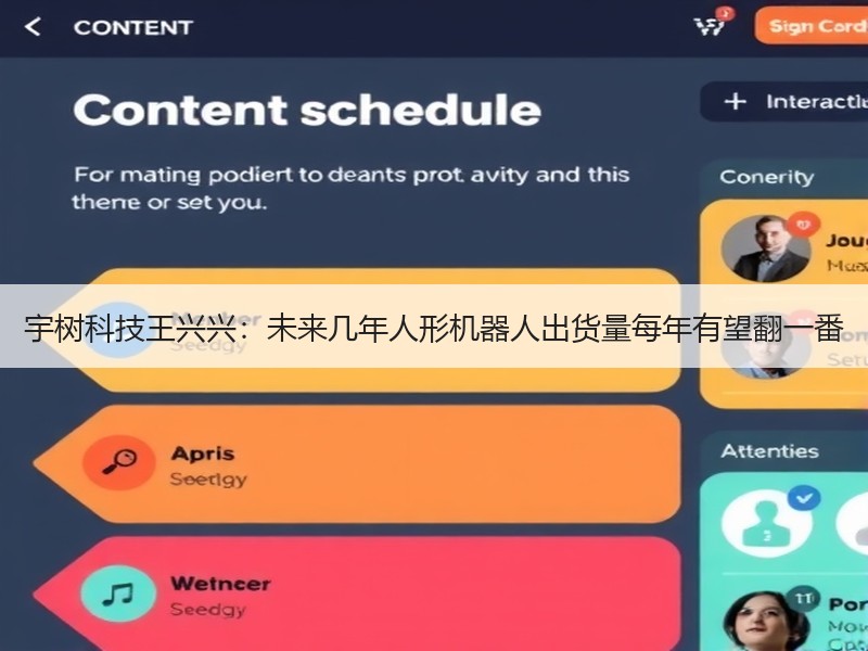 宇树科技王兴兴：未来几年人形机器人出货量