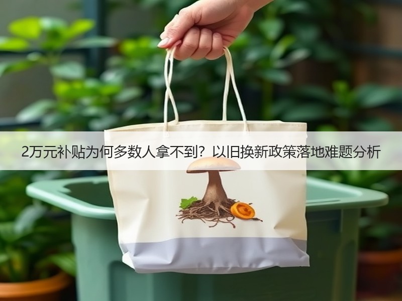 2万元补贴为何多数人拿不到？以旧换新政策