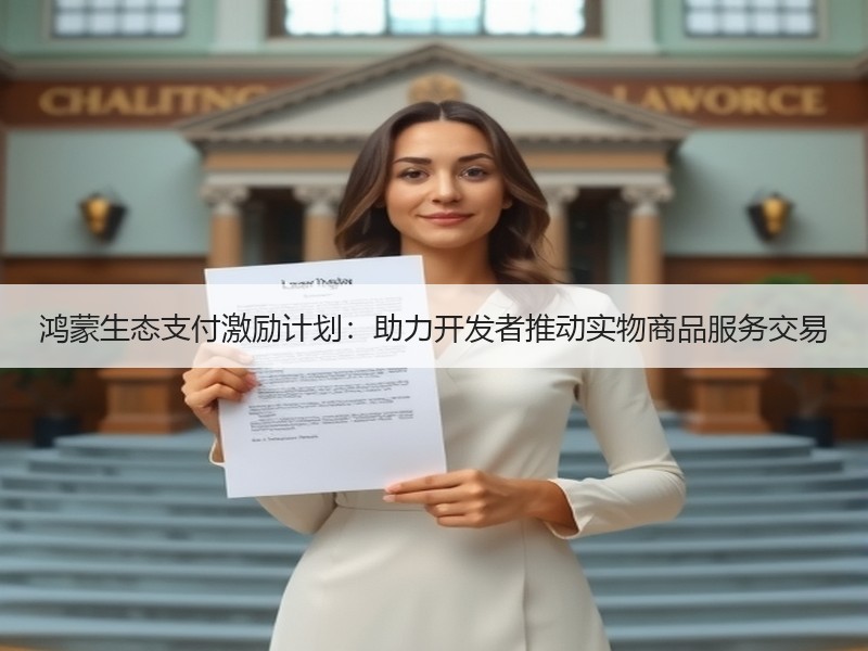 鸿蒙生态支付激励计划：助力开发者推动实物