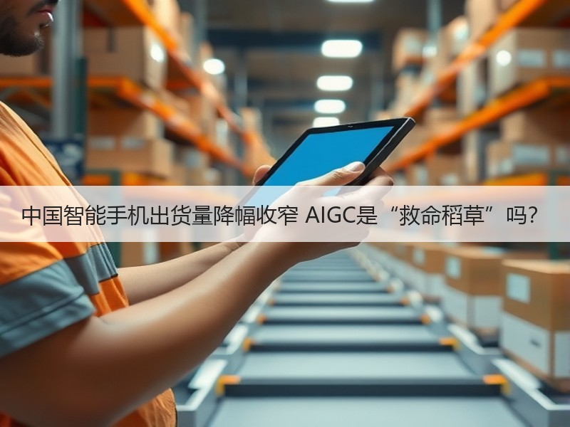 中国智能手机出货量降幅收窄 AIGC是“