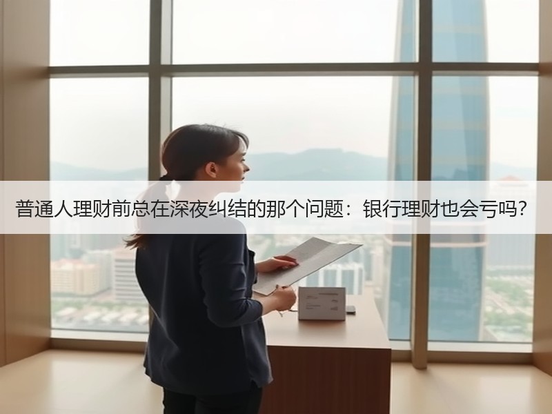 普通人理财前总在深夜纠结的那个问题：银行