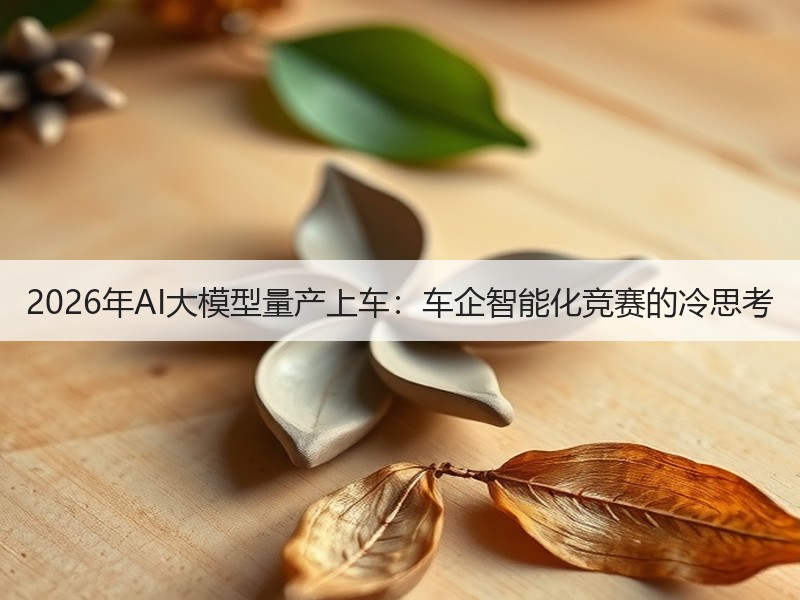 2026年AI大模型量产上车：车企智能化