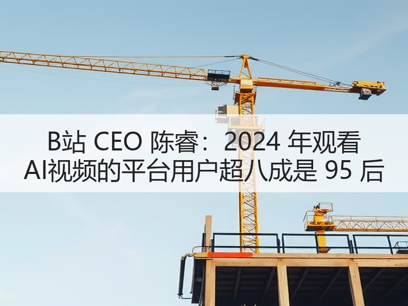 B站 CEO 陈睿：2024 年观看 A