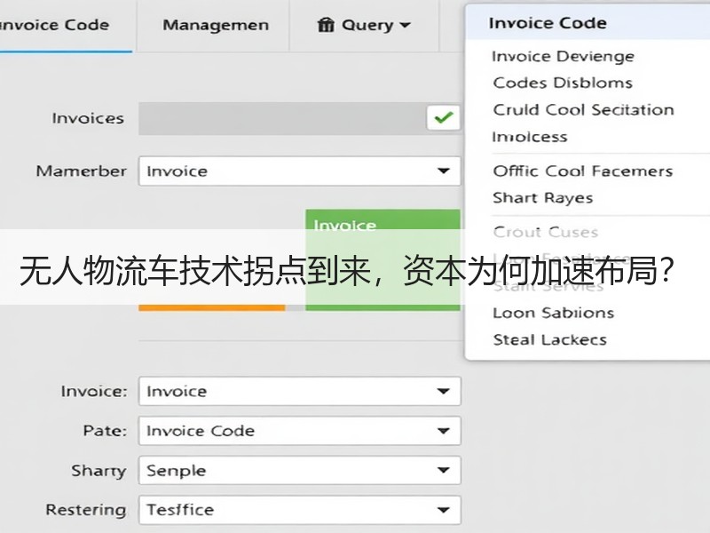 无人物流车技术拐点到来，资本为何加速布局