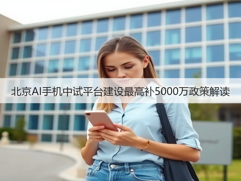 北京AI手机中试平台建设最高补5000万