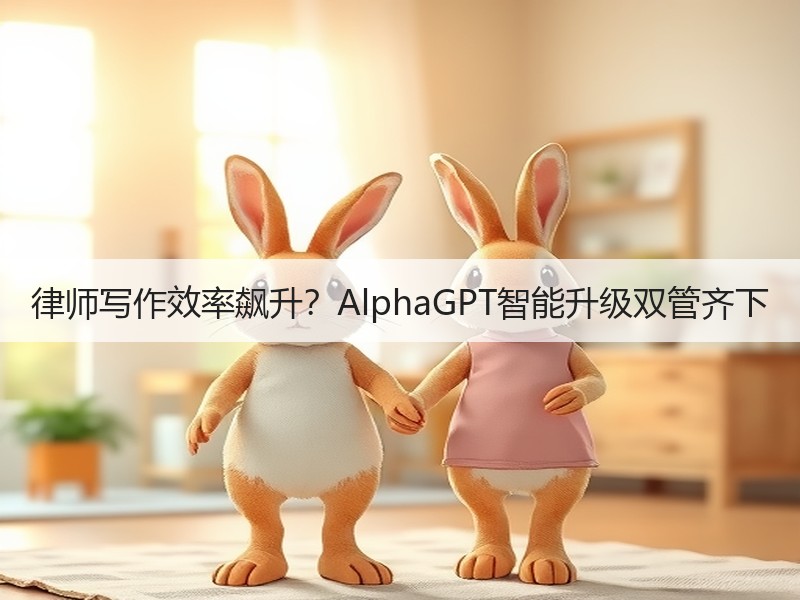 律师写作效率飙升？AlphaGPT智能升