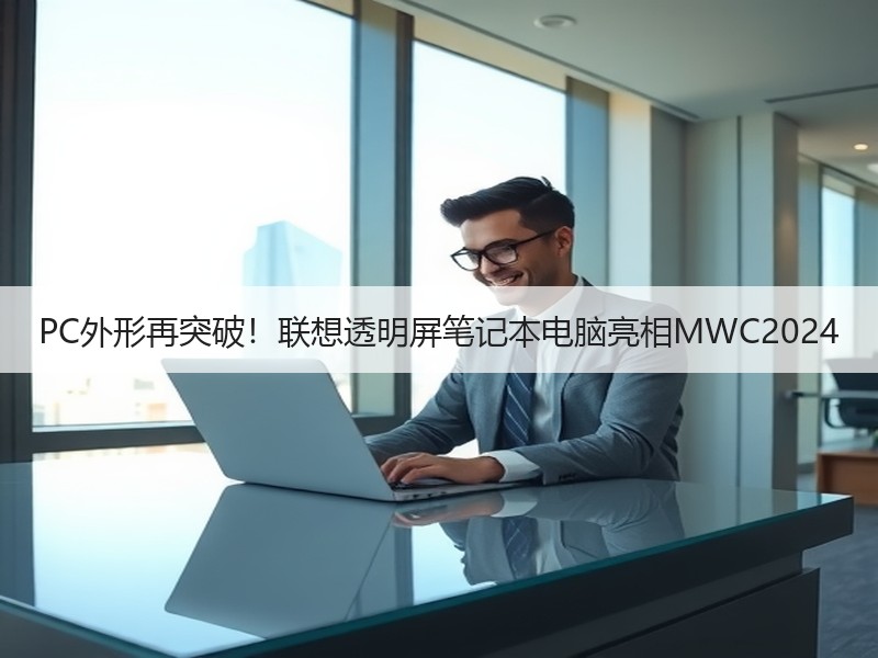 PC外形再突破！联想透明屏笔记本电脑亮相