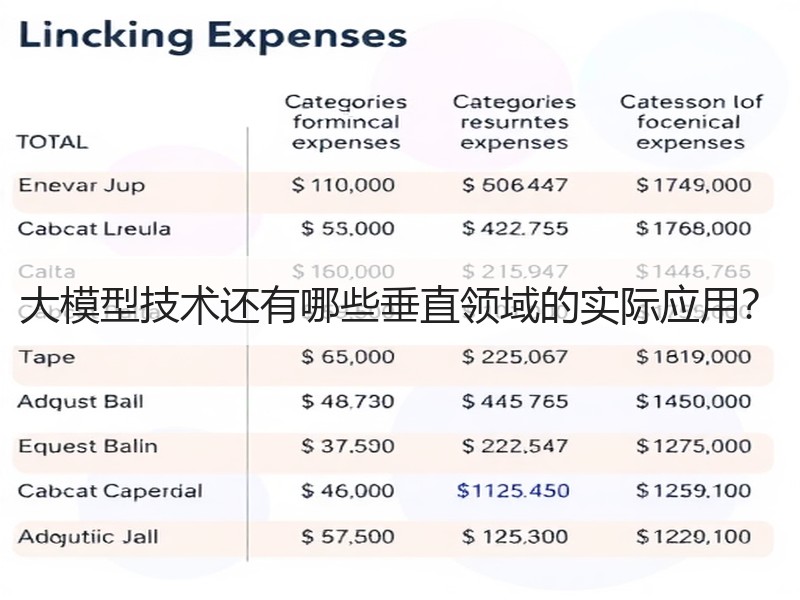 大模型技术还有哪些垂直领域的实际应用？