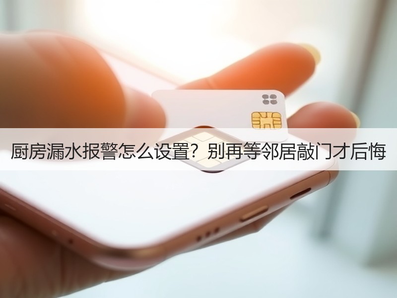 厨房漏水报警怎么设置？别再等邻居敲门才后