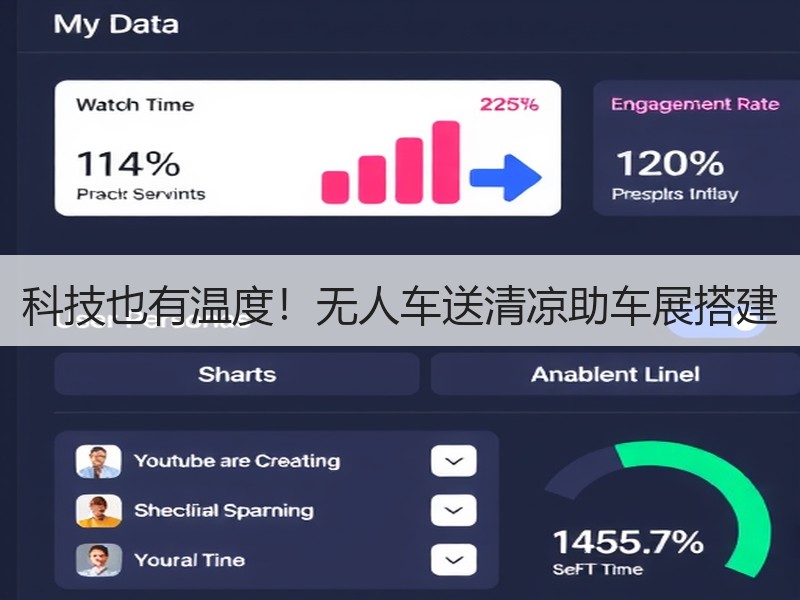 科技也有温度！无人车送清凉助车展搭建