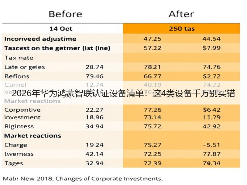 2026年华为鸿蒙智联认证设备清单：这4