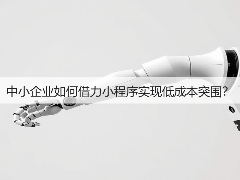 中小企业如何借力小程序实现低成本突围？