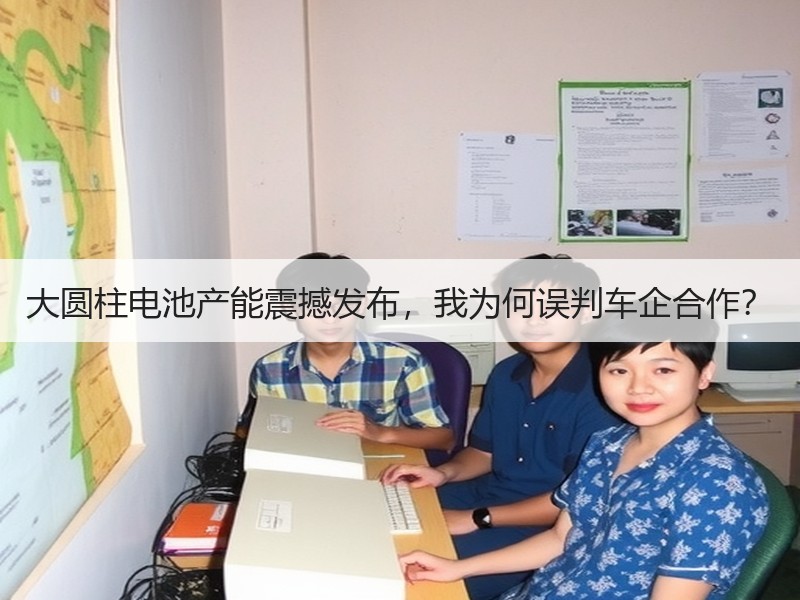 大圆柱电池产能震撼发布，我为何误判车企合