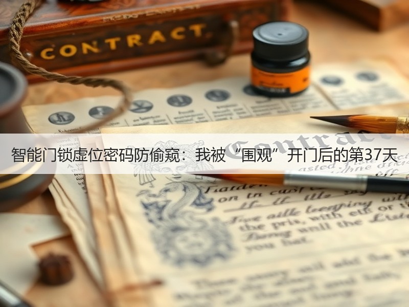 智能门锁虚位密码防偷窥：我被“围观”开门