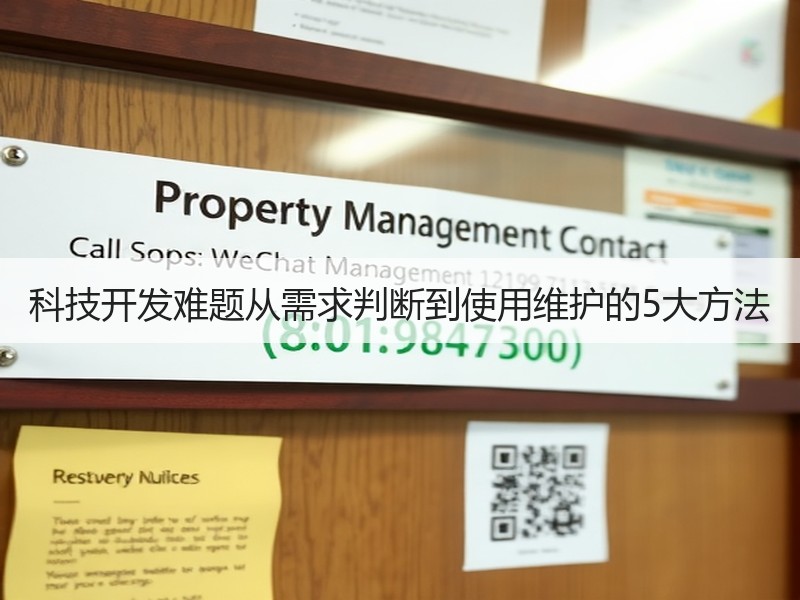 科技开发难题从需求判断到使用维护的5大方