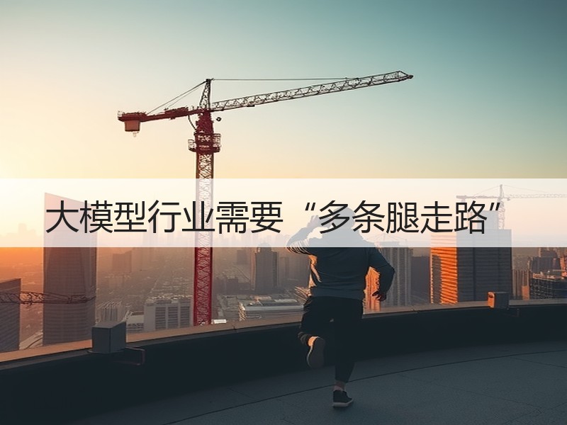 大模型行业需要“多条腿走路”