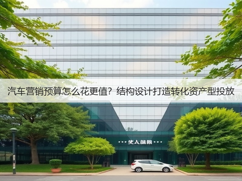汽车营销预算怎么花更值？结构设计打造转化