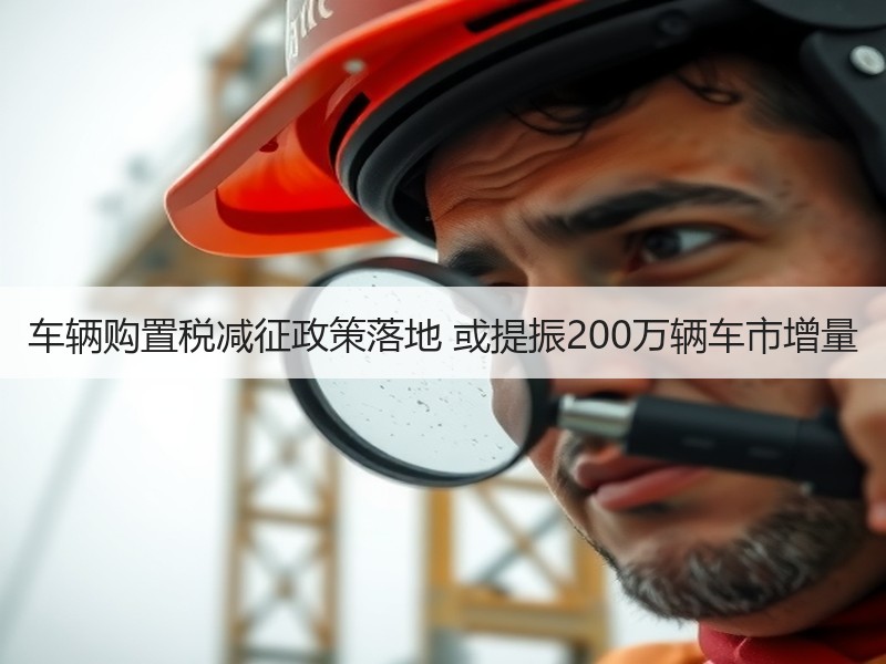 车辆购置税减征政策落地 或提振200万辆