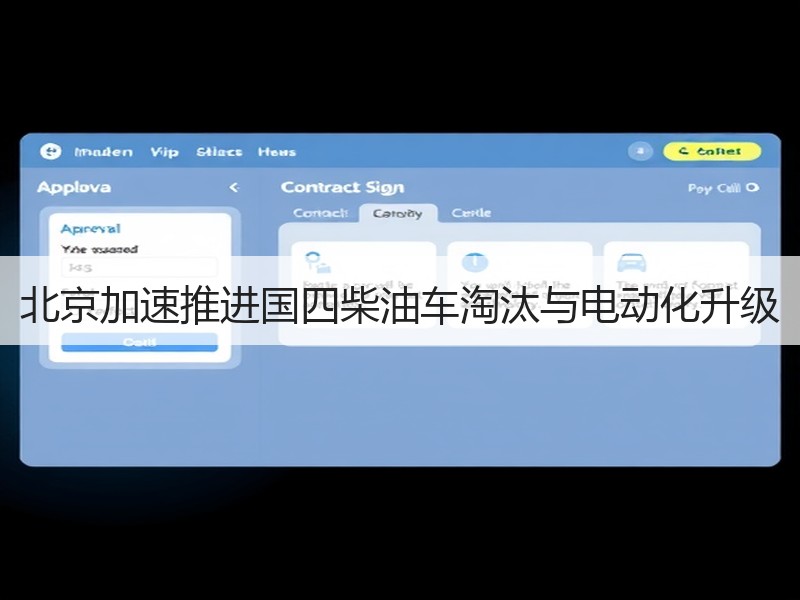北京加速推进国四柴油车淘汰与电动化升级