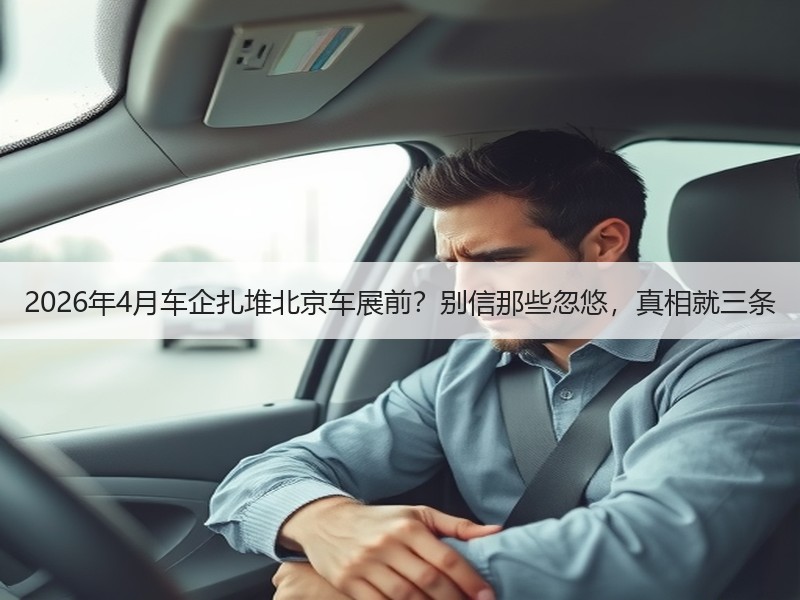 2026年4月车企扎堆北京车展前？别信那