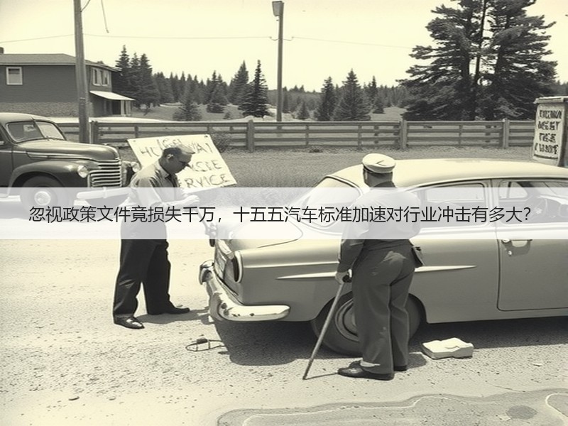 忽视政策文件竟损失千万，十五五汽车标准加