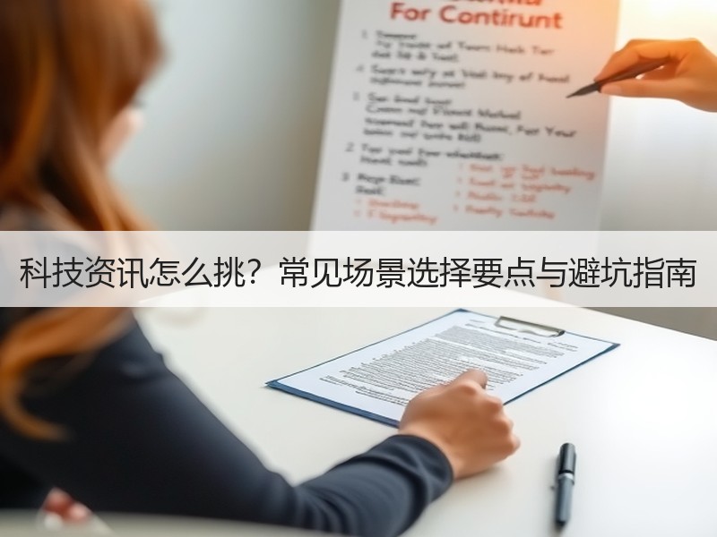 科技资讯怎么挑？常见场景选择要点与避坑指