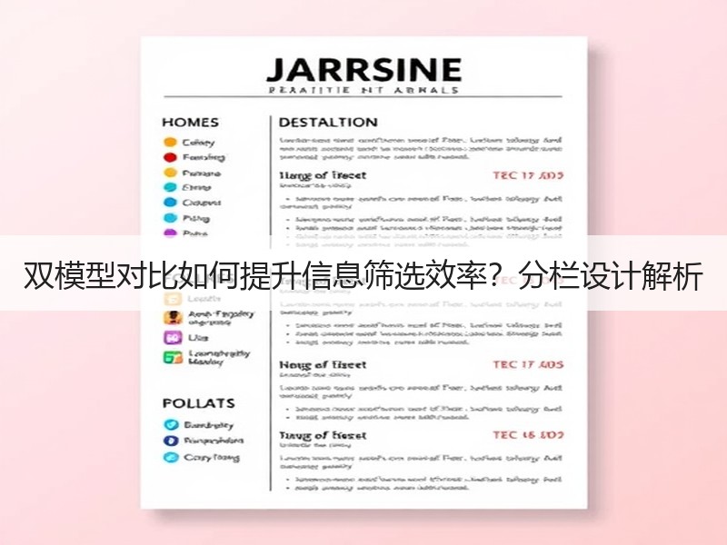 双模型对比如何提升信息筛选效率？分栏设计