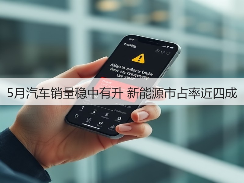 5月汽车销量稳中有升 新能源市占率近四成
