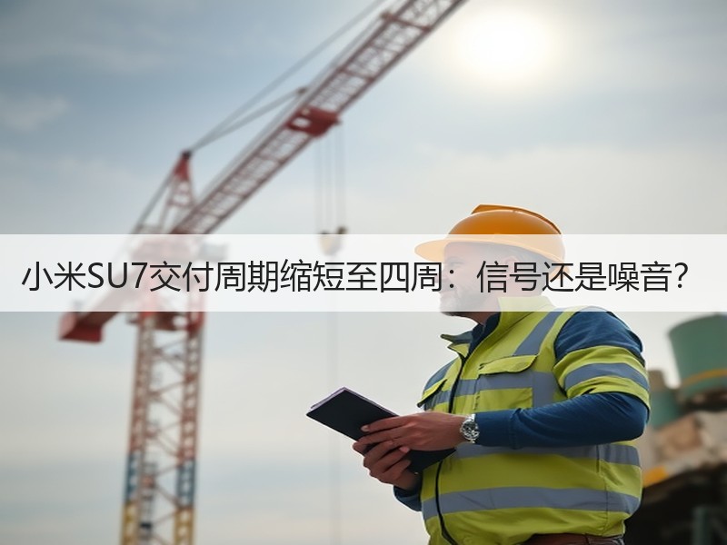 小米SU7交付周期缩短至四周：信号还是噪
