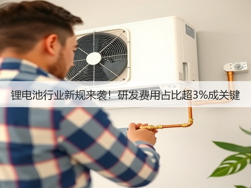 锂电池行业新规来袭！研发费用占比超3%成