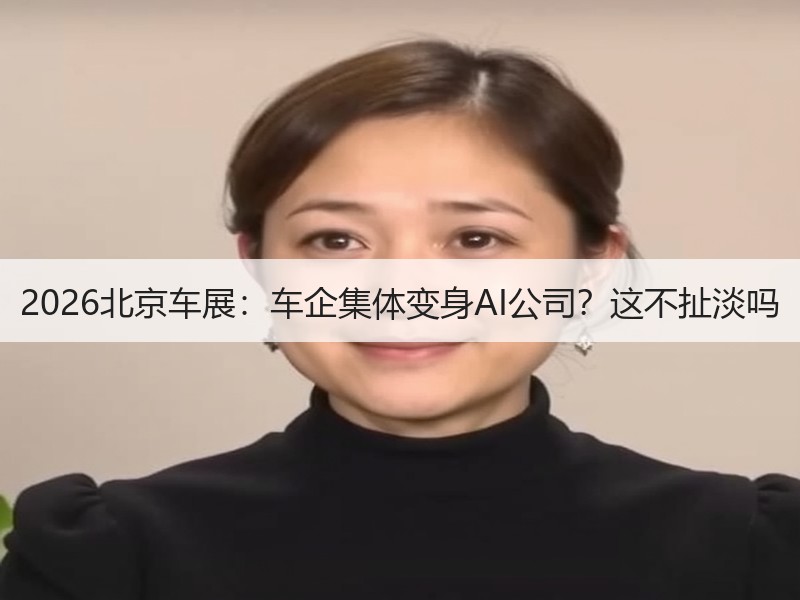 2026北京车展：车企集体变身AI公司？