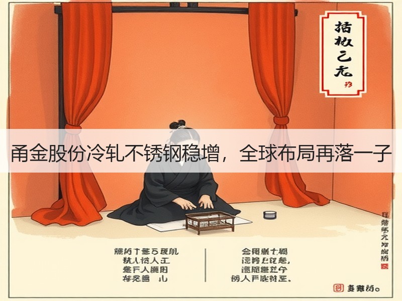 甬金股份冷轧不锈钢稳增，全球布局再落一子