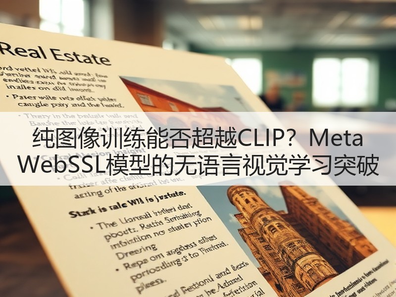 纯图像训练能否超越CLIP？Meta W